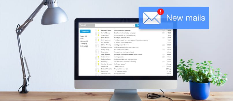Mobile-app-development-company-services-email-marketing An inbox message on a computer screen representing mobile app development company email marketing service