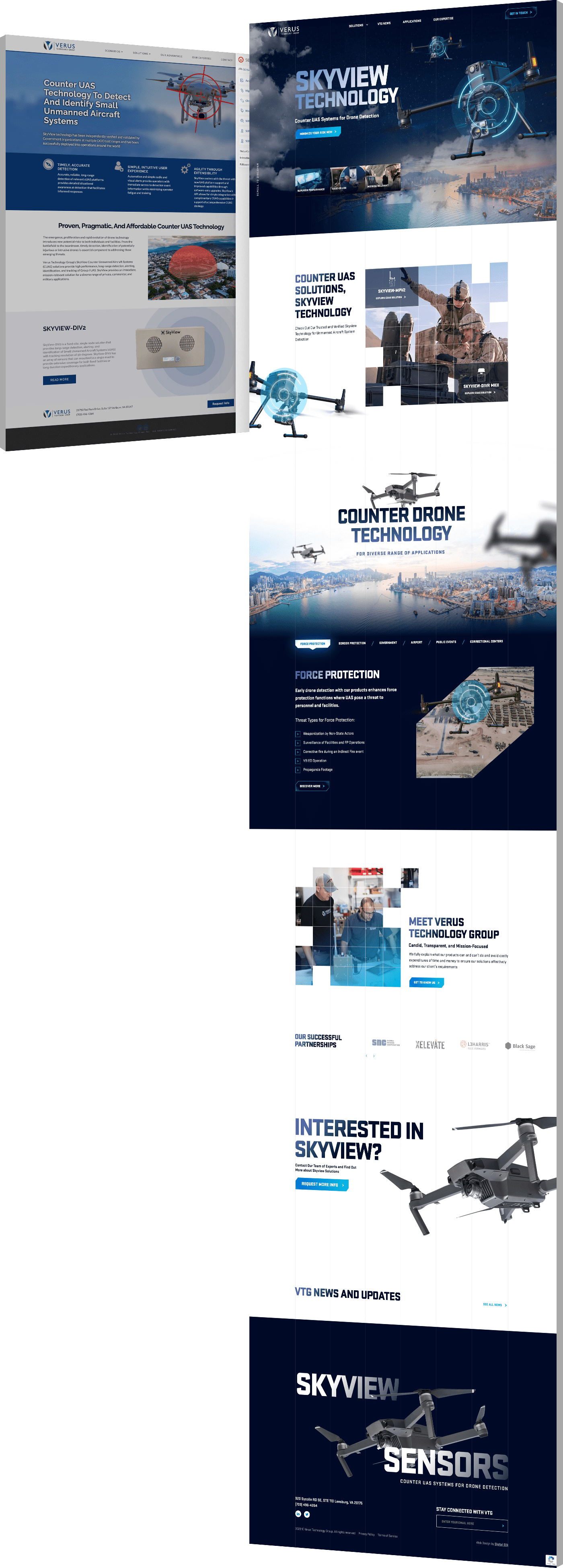 Verus tech. group website design comparison - before and after redesign