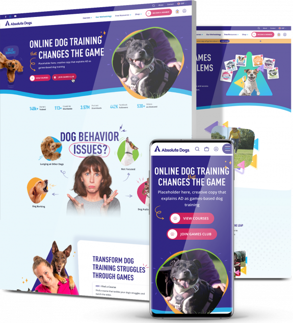 Absolute Dogs website as one of the best web design projects Absolute Dogs website as one of the best web design projects
